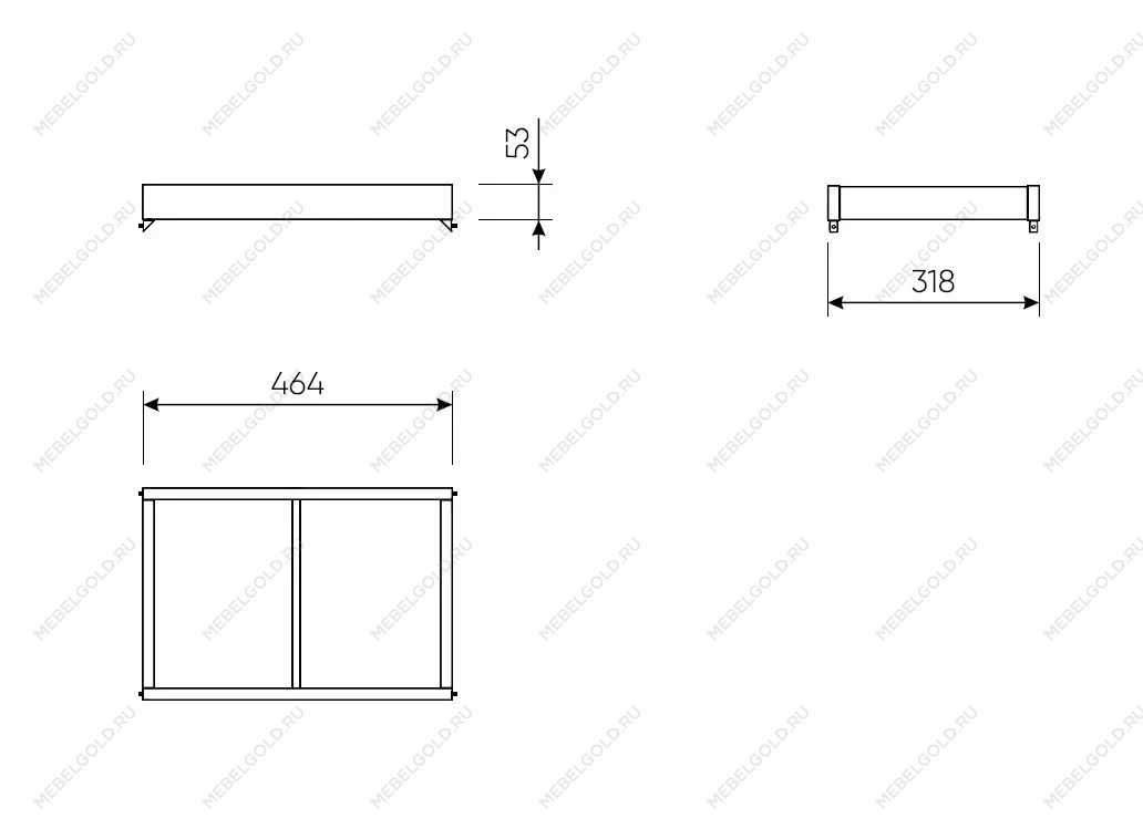 Штанга МАКС 50х36 серая | изображение 1