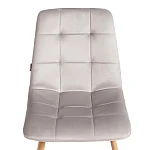 Стул CHILLY (mod. JSC-220), Велюр/металл, 44,5х52,5х88 см, Light grey (светло-серый) HLR14 / натуральный | изображение 5