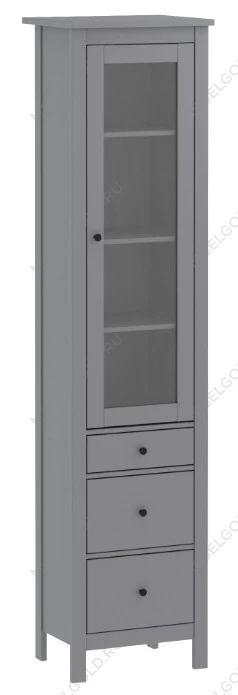 САГА шкаф с витриной 50 серый