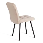 Стул обеденный Sweet, LT, флок, бежевый/черный, 7, 41х55х88 см | изображение 2