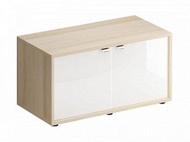 Тумба для обуви Latte Ясень коимбро/Стекло белое 9003, 335651