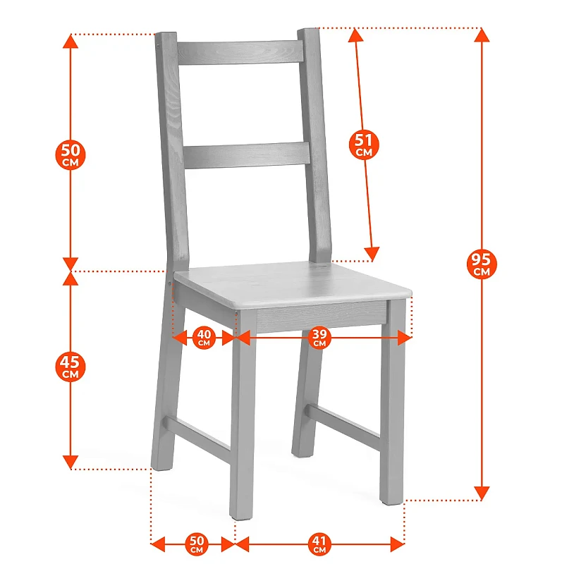 Обеденный комплект Соната (стол + 4 стула)/Sonata dining set, массив сосны, стол: 120х75х73см  стул :41х50х95см, антик/чёрный | изображение 7