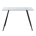 Стол SOPHIA (mod. 5003), металл/стекло (8мм), черный / прозрачный, 110 х 80 х 75 см | изображение 2