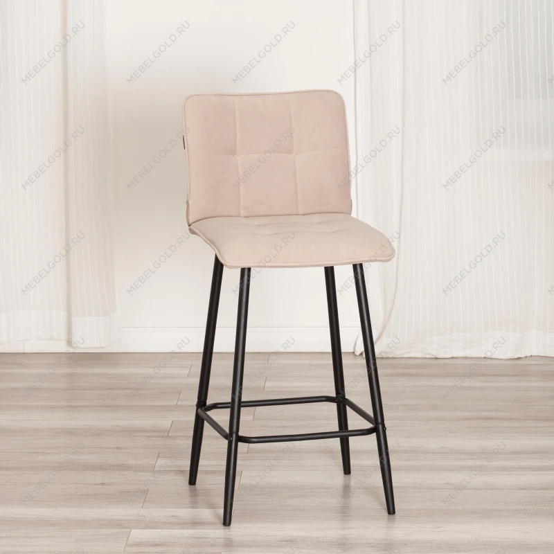 Полубарный стул Bari/Бари, велюр, бежевый, 7, 42х55х99 см | изображение 13