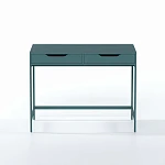 Стол письменный на металлических ножках Ингар Д 100x48x76, серо-бирюзовый/черный | изображение 4