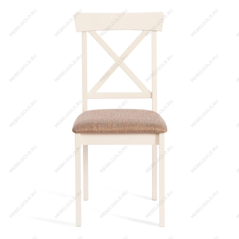 Стул Гольфи 2/Golfi 2, дерево гевея, 45*51*94, ivory white, ткань кор.-зол. (1505-9) | изображение 4