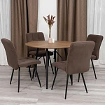 Стул обеденный Medeo, велюр, коричневый, 6, 47х56х89 | изображение 10