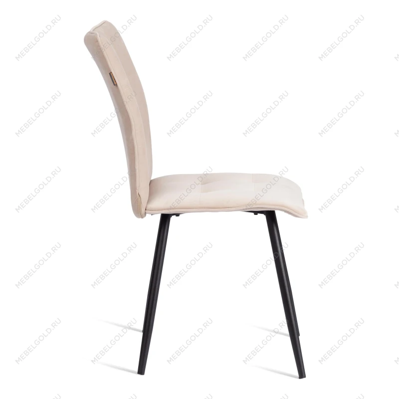 Стул обеденный Bari, ткань велюр, 46х55х89, молочный/черный, (Porsche 2) | изображение 1