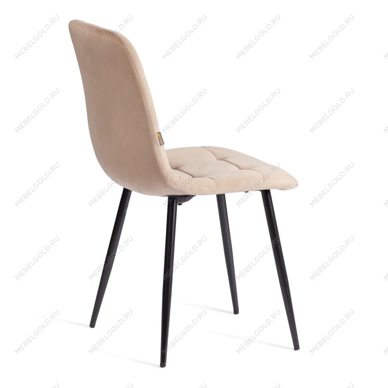 Стул CHILLY (mod. JSC-220), Велюр/металл, 44,5х52,5х88 см, Beige (бежевый) HLR8 / черный | изображение 2