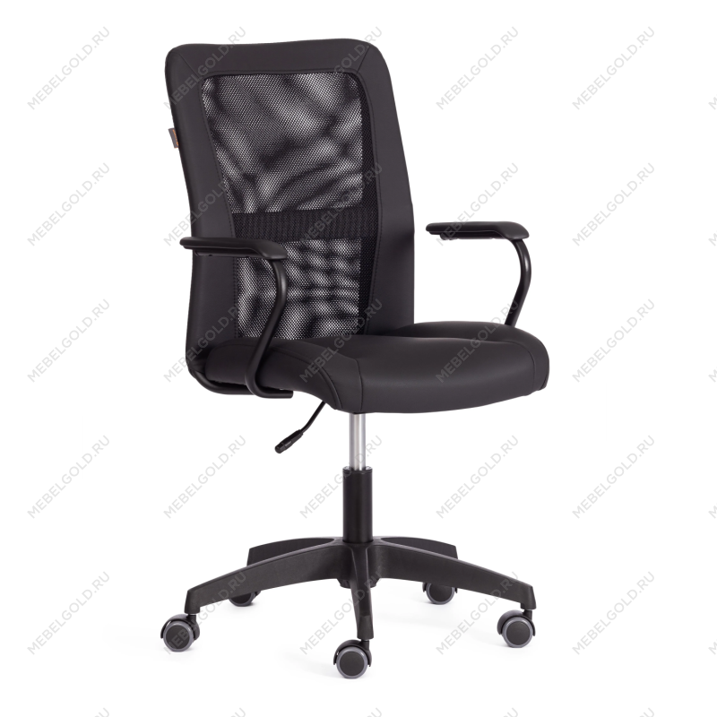 Кресло STAFF, кож/зам/ткань, черный, 36-6/W-11