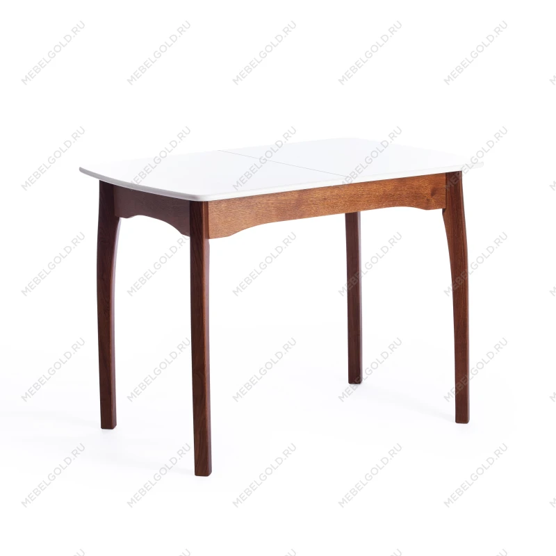 Стол CATERINA, бук, мдф, 100+30x70x75, коричневый, белый | изображение 3