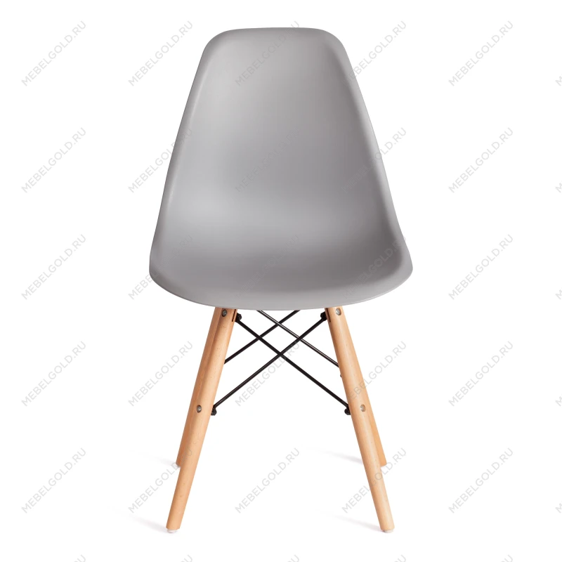 Стул CINDY (EAMES) (mod. 1801), дерево бук/металл/сиденье пластик, 45x51x82 см, Light grey (светло-серый) | изображение 4
