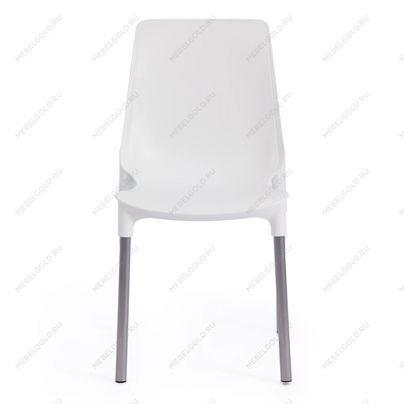 Стул GENIUS (mod 75), металл/пластик, 46x56x84cм, белый/ножки хром | изображение 4