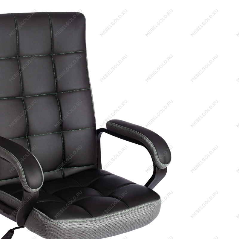 Кресло TRENDY (22), кож/зам/ткань, черный/серый, 36-6/12 | изображение 11