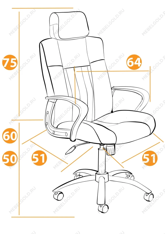 Кресло OXFORD хром, флок, бежевый, 7 | изображение 12