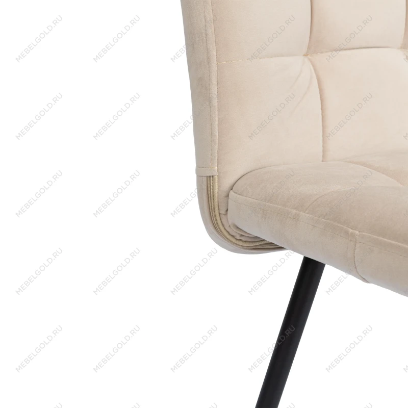 Стул обеденный Medeo, велюр, 47х56х89, молочный/черный, (Porsche 2) | изображение 7