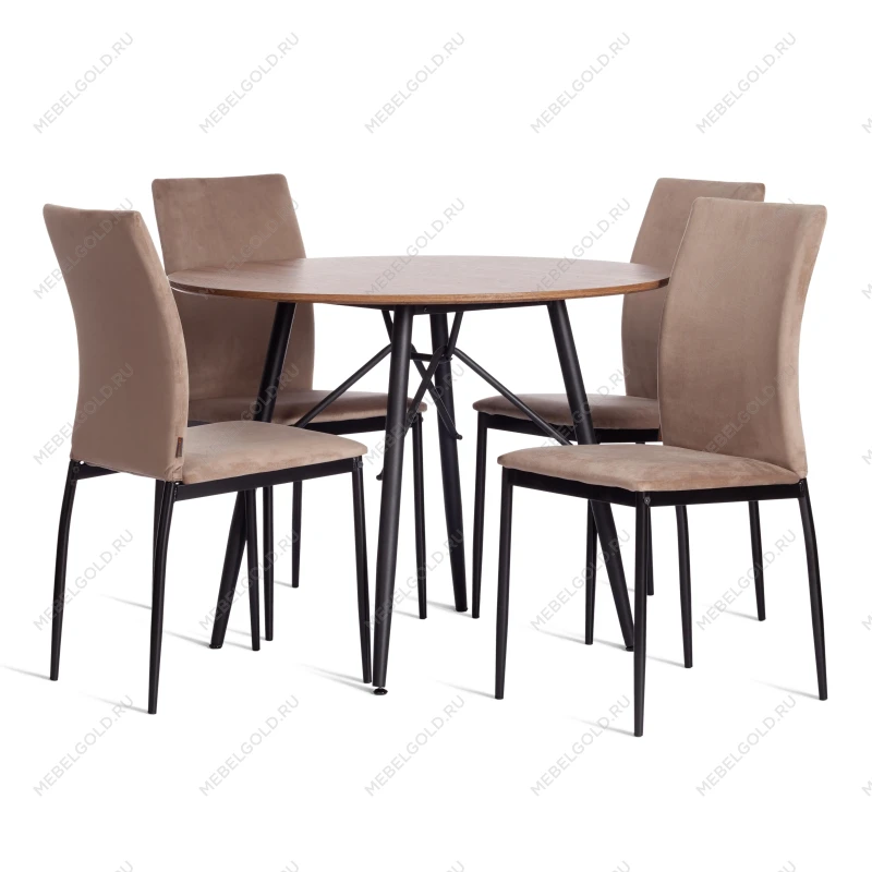 Стул CAPRI (mod. BC565-DC), металл, флок, 43 х 53 х 92 см, Beige (бежевый) HLR8 / черный | изображение 8