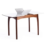 Стол CATERINA, бук, мдф, 100+30x70x75, коричневый, белый | изображение 5