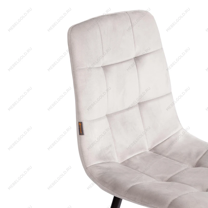 Стул CHILLY (mod. JSC-220), Велюр/металл, 44,5х52,5х88 см, Light grey (светло-серый) HLR14 / черный | изображение 8