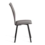 Стул обеденный La Rousse, флок, серый/черный, 29, 49х50х93 | изображение 2