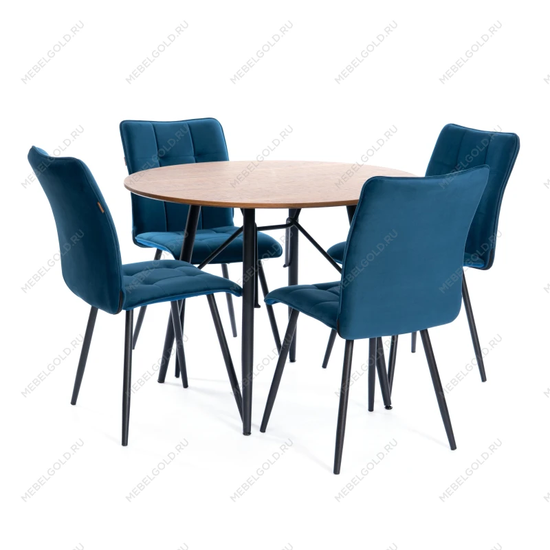 Стул обеденный Bari, LT, велюр, Dark blue (темно-синий), 41х55х89 см | изображение 9