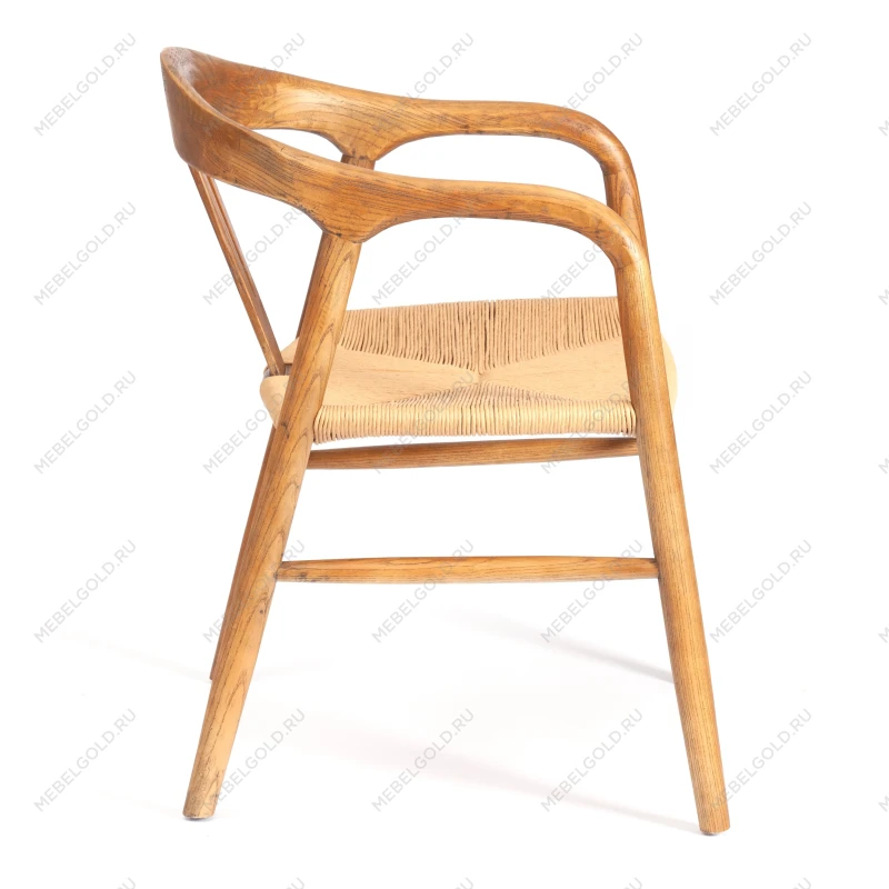 Стул VALI, дерево вяз/бечевка, Груша (№3), 50х46х77 см | изображение 1