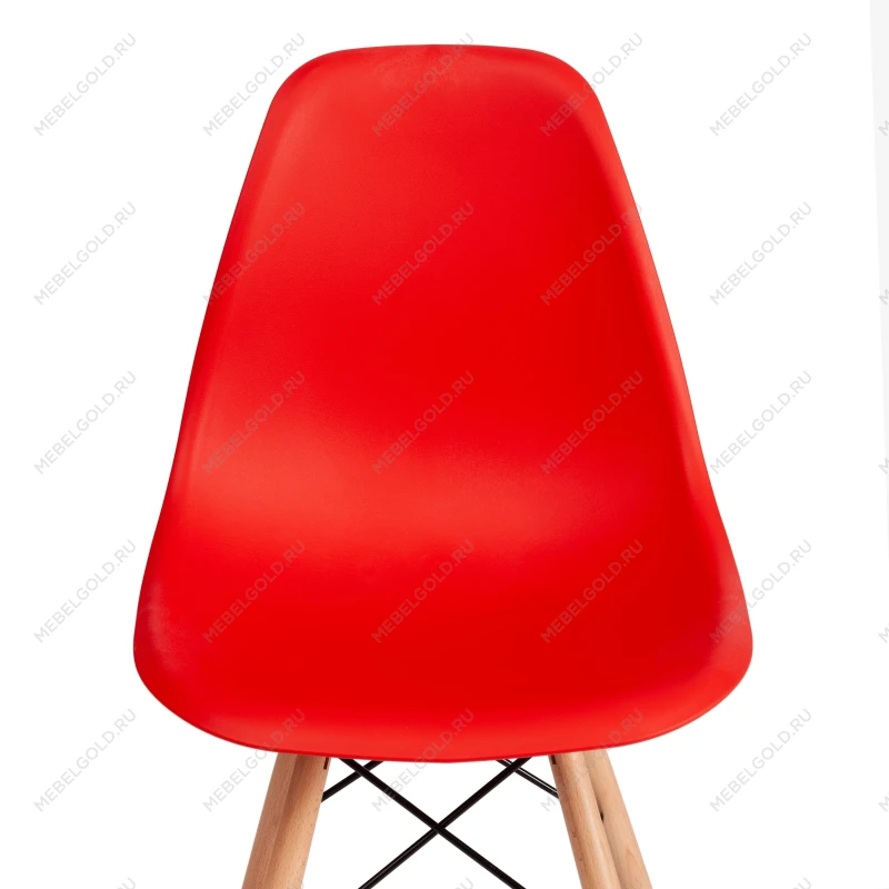 Стул CINDY (EAMES) (mod. 1801), дерево бук/металл/сиденье пластик, 45x51x82 см, Red (красный) | изображение 5