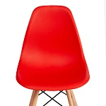 Стул CINDY (EAMES) (mod. 1801), дерево бук/металл/сиденье пластик, 45x51x82 см, Red (красный) | изображение 5