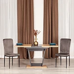 Стол обеденный FOX раздвижной, ЛДСП, 68.6x110-145x75 см, Дуб артисан/Графит | изображение 13