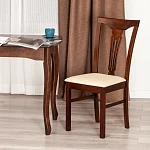 Стул - Гермес/Hermes, дерево гевея, 43х49х94см, Cappuchino, ткань бежевая (S178-4) | изображение 7