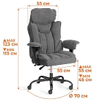 Компьютерное кресло Comfy BL, ткань, серый | изображение 20