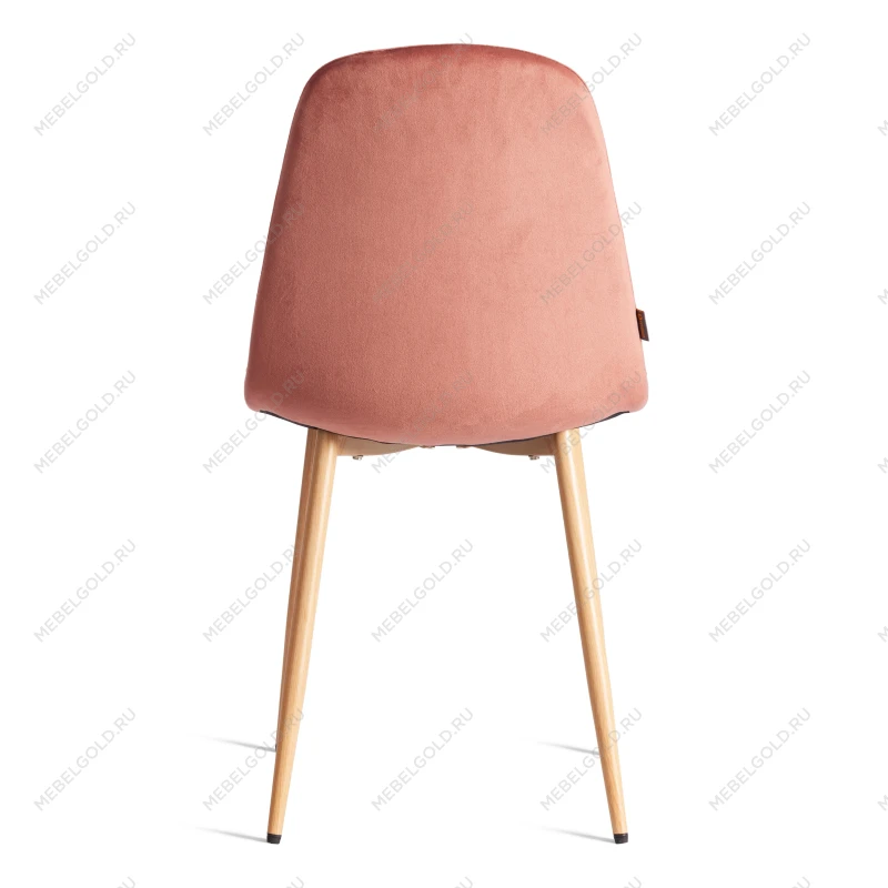 Стул BREEZE (mod. JSC-58), Велюр/металл, 44 х 53 х 86 см, Coral (коралловый) HLR44 / натуральный | изображение 3