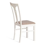 Стул - Гермес/Hermes, дерево гевея, 43х49х94см, Ivory white, ткань серая (TM-164) | изображение 2