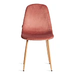 Стул BREEZE (mod. JSC-58), Велюр/металл, 44 х 53 х 86 см, Coral (коралловый) HLR44 / натуральный | изображение 4