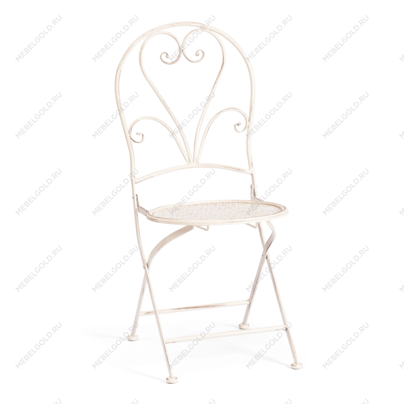 Стул Love Chair (PL08-11140), стальной сплав, античный белый, 40х47,5х94 см
