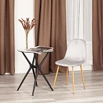 Стул BREEZE (mod. 4724), Велюр/металл, 44 х 53 х 87 см, Light grey (светло-серый) HLR14 / натуральный | изображение 8