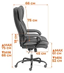 Кресло Duke metal BL, велюр, серый, 29/TW-12 | изображение 14