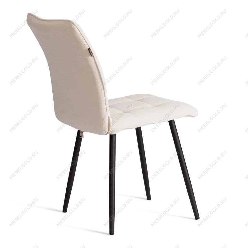 Стул обеденный Bari, LT, флок, молочный/черный, 4, 41х55х89 см | изображение 2