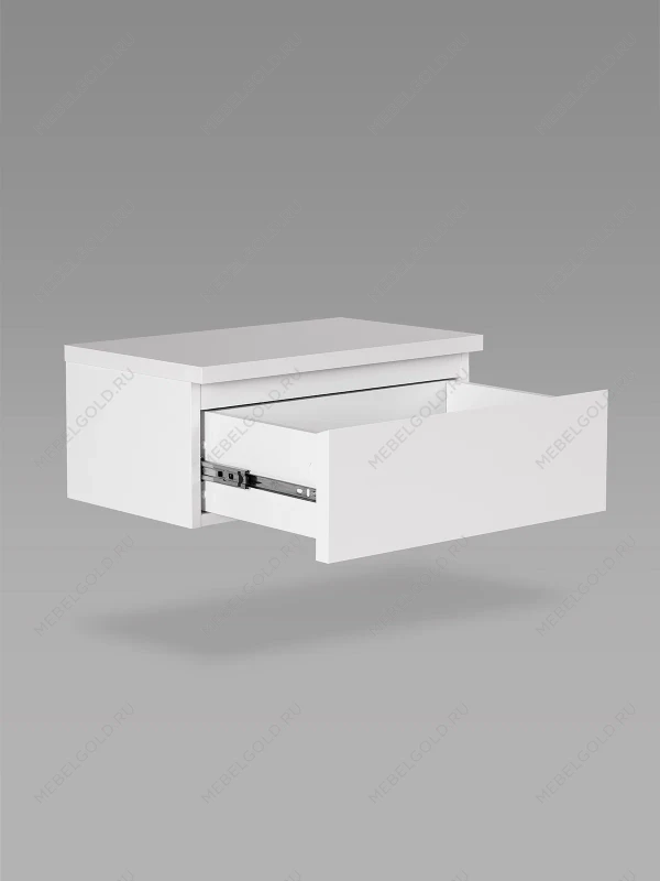 Тумба прикроватная подвесная Варма 50х21х30, белая | изображение 5