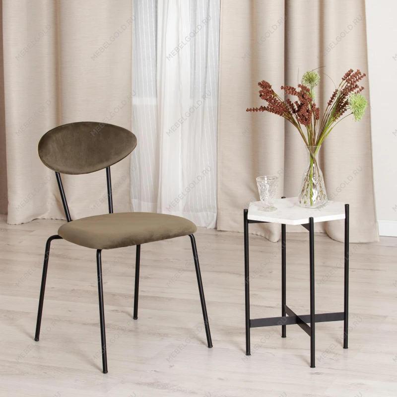 Столик кофейный Secret De Maison FENDY ( mod. 11980 ), алюминиевый сплав/мрамор, 38*38*53 см, античная медь | изображение 6