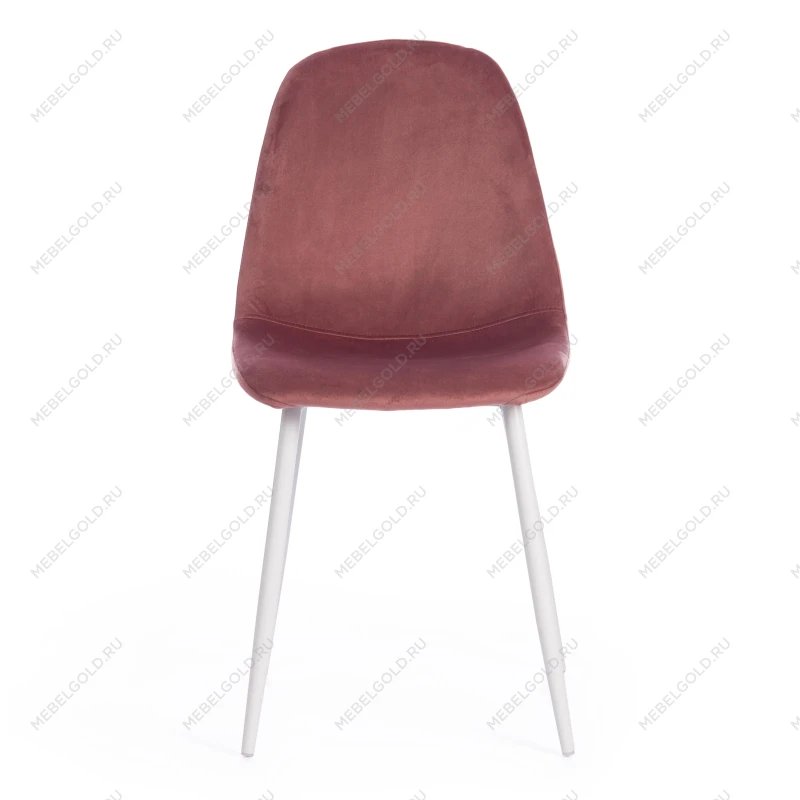 Стул BREEZE (mod. 4724), Велюр/металл, 44 х 53 х 87 см, Coral (коралловый) HLR44 / белый | изображение 4