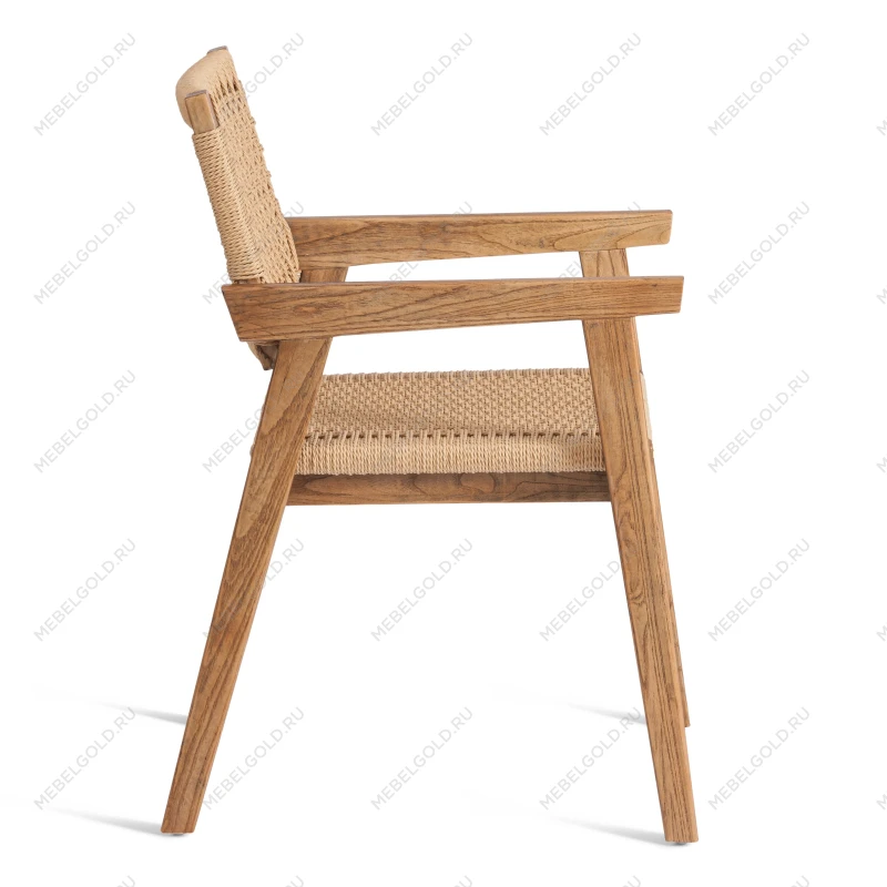 Стул VANHEIM, дерево вяз/бечевка, Груша (№3), 46х45х83 см | изображение 1