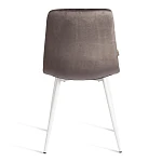 Стул CHILLY (mod. JSC-220), Велюр/металл, 44,5х52,5х88 см, Dark grey (темно-серый) HLR24 / белый | изображение 3