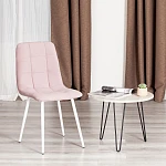 Стул CHILLY MAX, Велюр/металл, 45 х 54 х 90 см, пыльно-розовый/белый | изображение 10