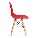 Стул CINDY (EAMES) (mod. 1801), дерево бук/металл/сиденье пластик, 45x51x82 см, Red (красный) | изображение 1