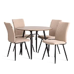 Стул обеденный Monte Carlo, флок, бежевый/черный, 7, 50х55х93 | изображение 13