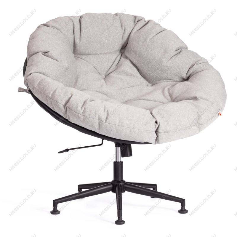 Кресло CLOUDE, рогожка/металл, 97х98х90-96см, серо-бежевый, 3M 16/2