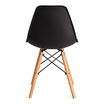 Стул CINDY (EAMES) (mod. 1801), дерево бук/металл/сиденье пластик, 45x51x82 см, Black (черный) | изображение 3