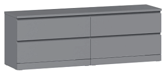 МАЛЬМ / VARMA Комод ИКЕА / IKEA 4D 160х54х40, серый