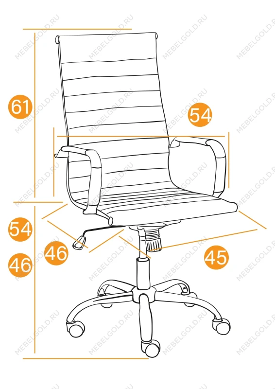 Кресло URBAN, кож/зам, черный, 36-6 | изображение 17